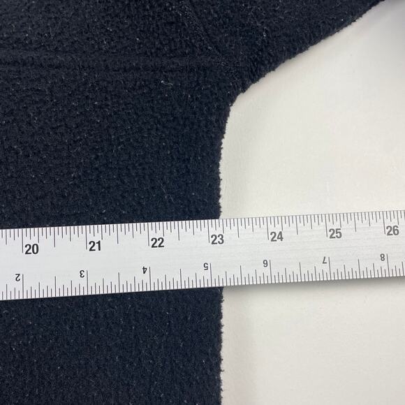 Vintage Black & Teal Blue Columbia Quarter Button Fleece Size Large Made in USA - Picture 7 of 8